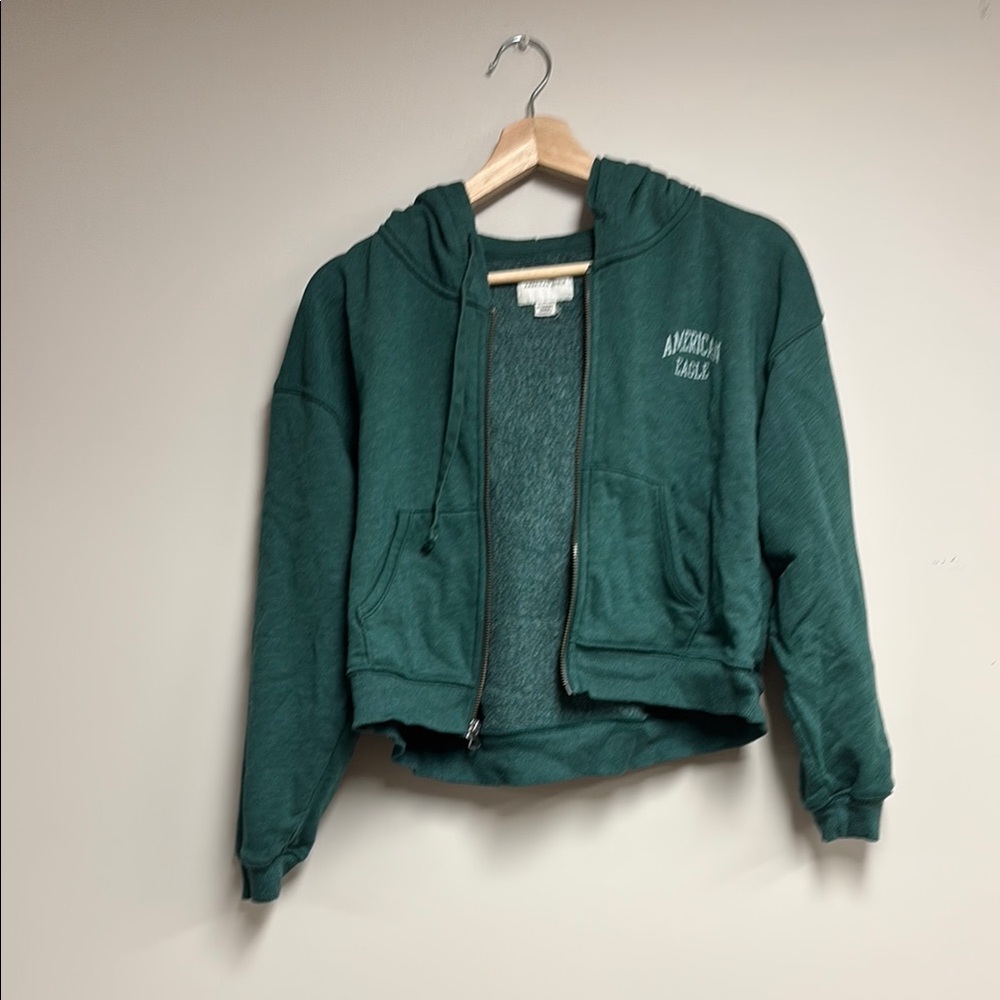 American Eagle Outfitters Women's Green Hoodie